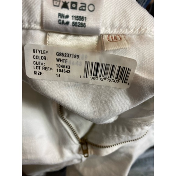 JEN7 By 7 For all Mankind Women's 14 Sculpting Enhancing Shorts White Denim NWT - Picture 6 of 8